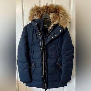 Men’s Mackage Edward Parka Navy Blue, Size 38, Mint Condition.